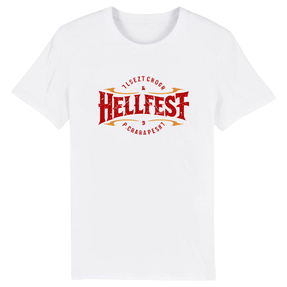 T-shirt Texte Uniquement 'Hellfest' Costume Ver.E