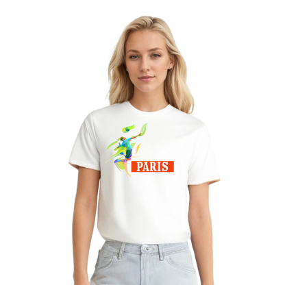T-shirt Blanc et Noir 'Paris' Ver.E