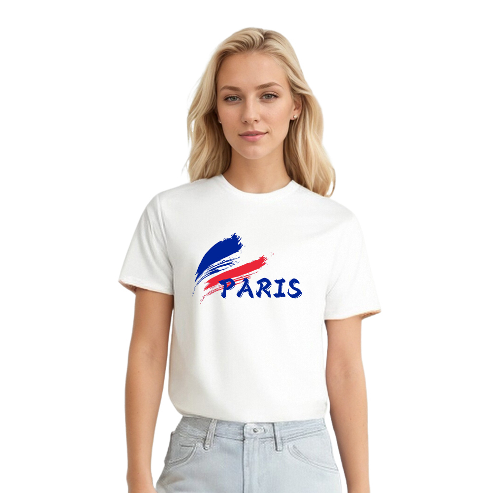 Couleurs Bleu, Blanc et Rouge Paris T-shirt Ver.3