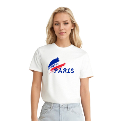 Couleurs Bleu, Blanc et Rouge Paris T-shirt Ver.3