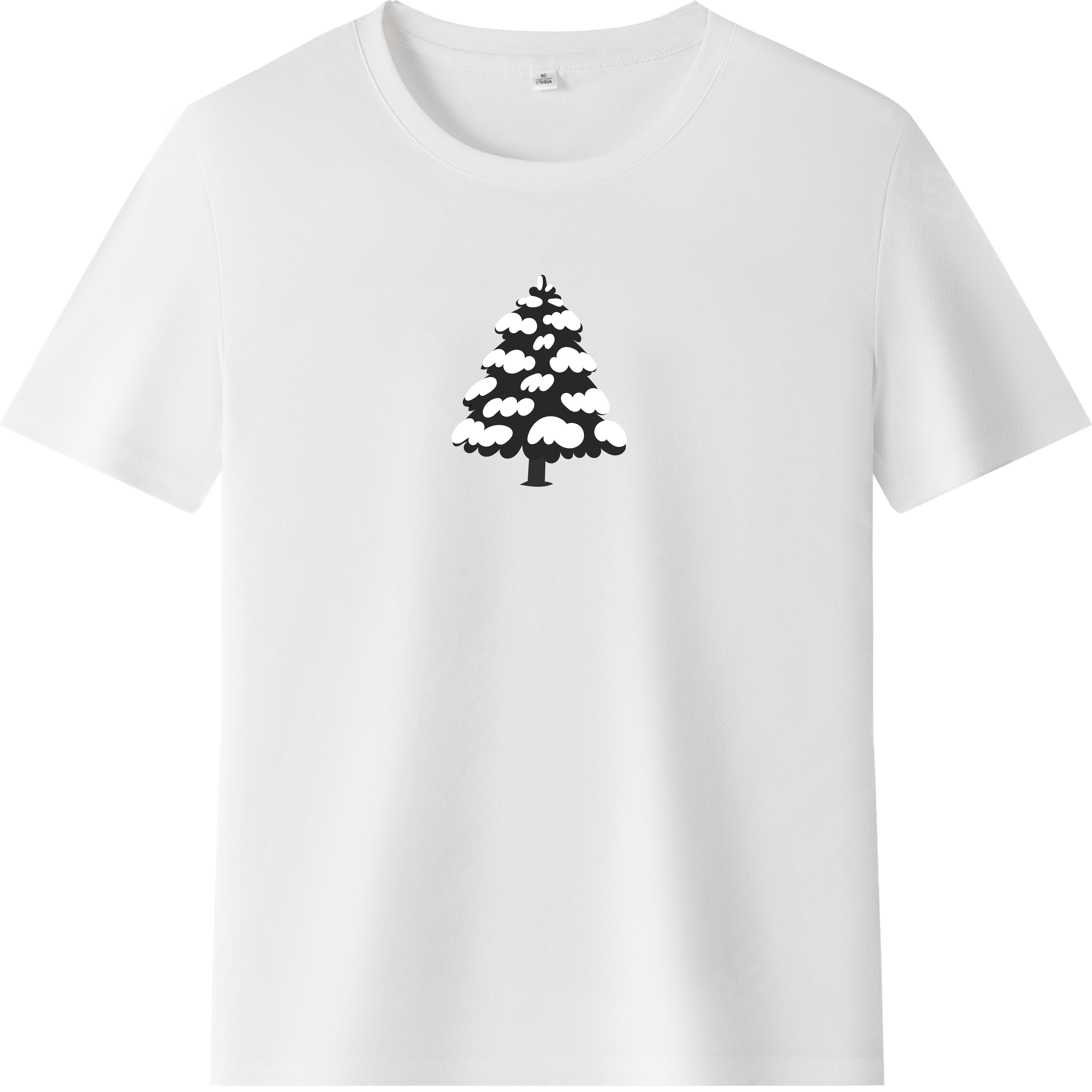 Adulte T-Shirt Arbre de Noël Monochrome Pour Noël 