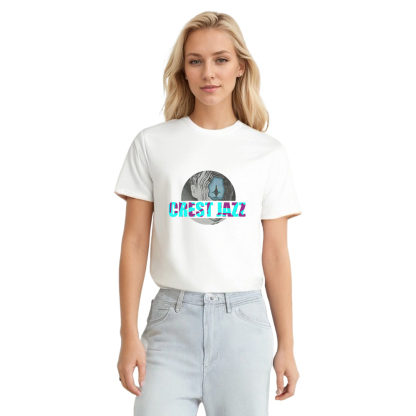 T-shirt Blanc et Noir 'Crest Jazz' Costume Ver.D
