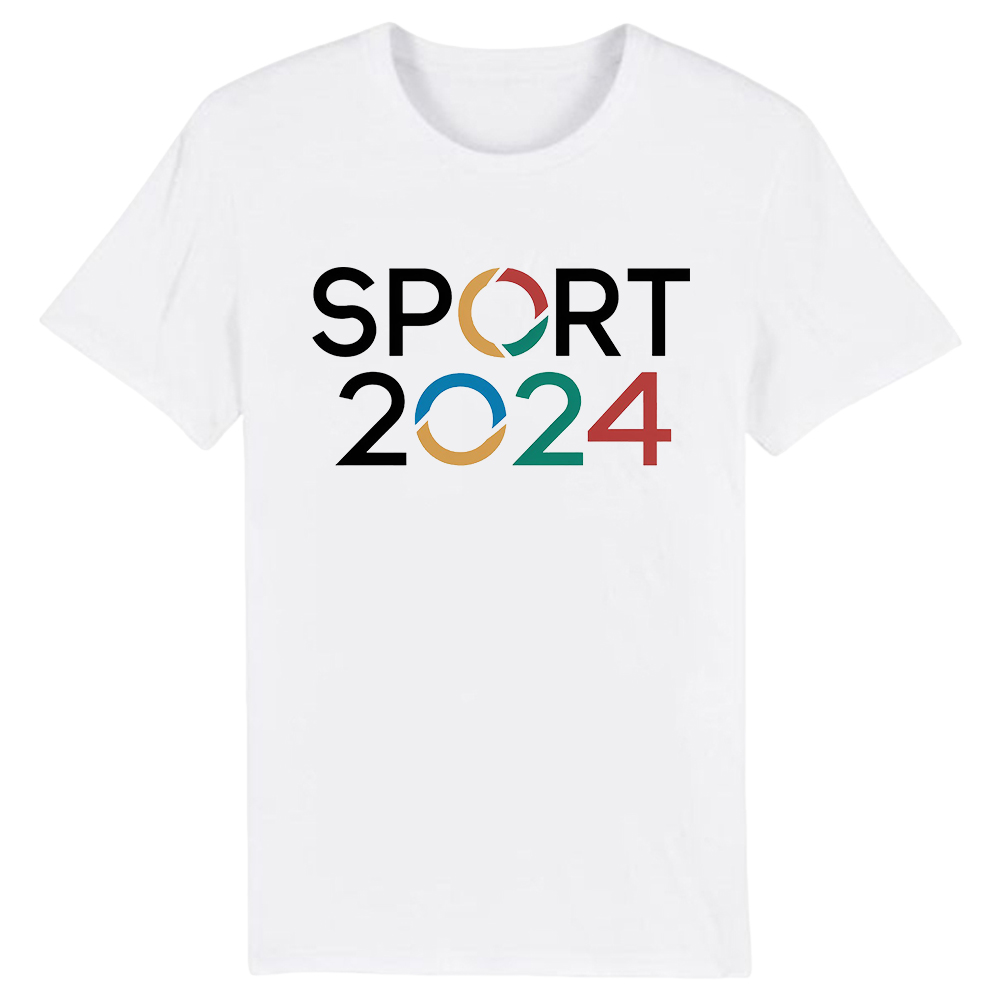 T-shirt Blanc et Noir 'Sport 2024' Ver.4