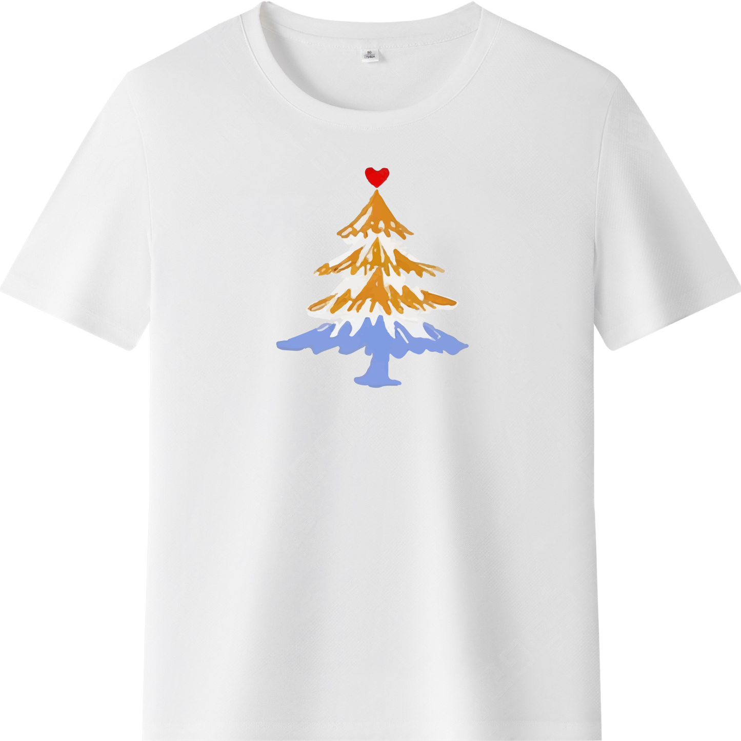 T-shirt Sapin de Noël Jaune et Bleu Pour Noël