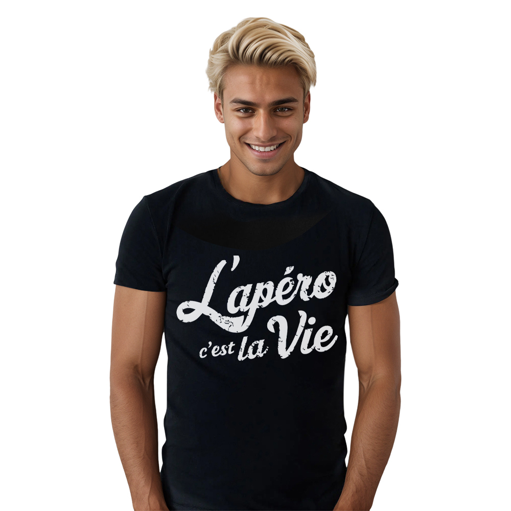 T-shirt 'L’apéro c’est la vie' Ver.2