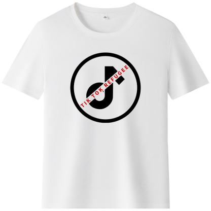 T-shirt Texte 'Tik Tok Refugee' Ver.3