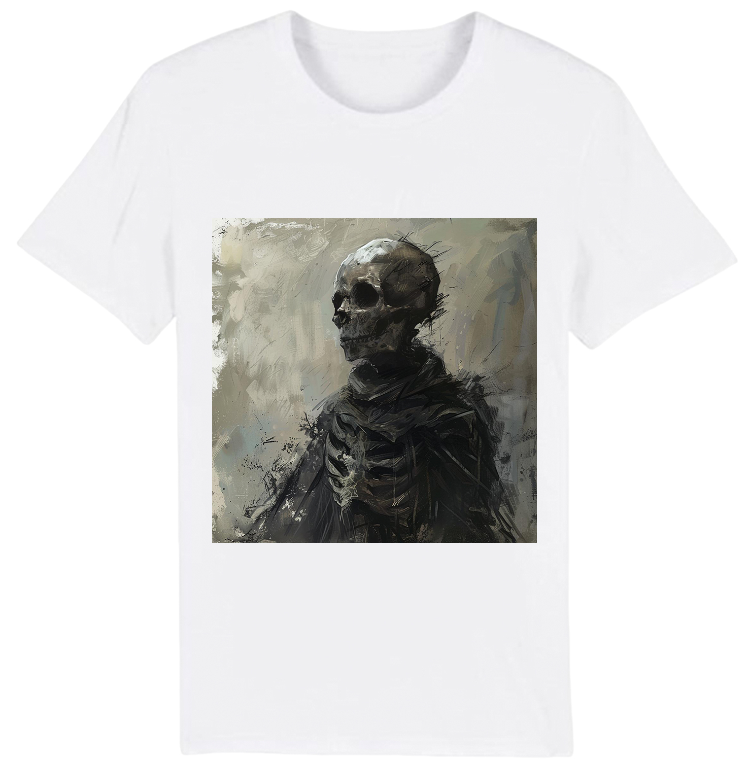T-shirt Adulte Horror Skull Graphic Costume