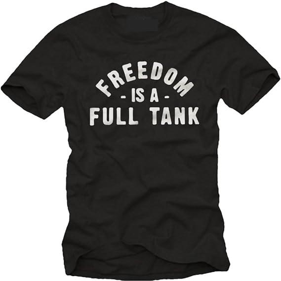 T-Shirt Moto Cross Homme avec Phrase 'Full Tank' Idee Cadeau Motard Costume