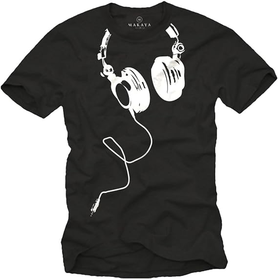 T-shirt Adulte Casque Headphones Rétro Musique Costume