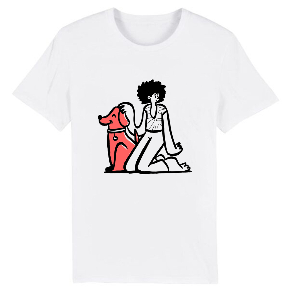 T-shirt Adulte Blanc 'Le chiot et moi' Costume