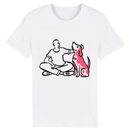 T-shirt Adulte Blanc 'Le chiot et moi' Costume Ver.2