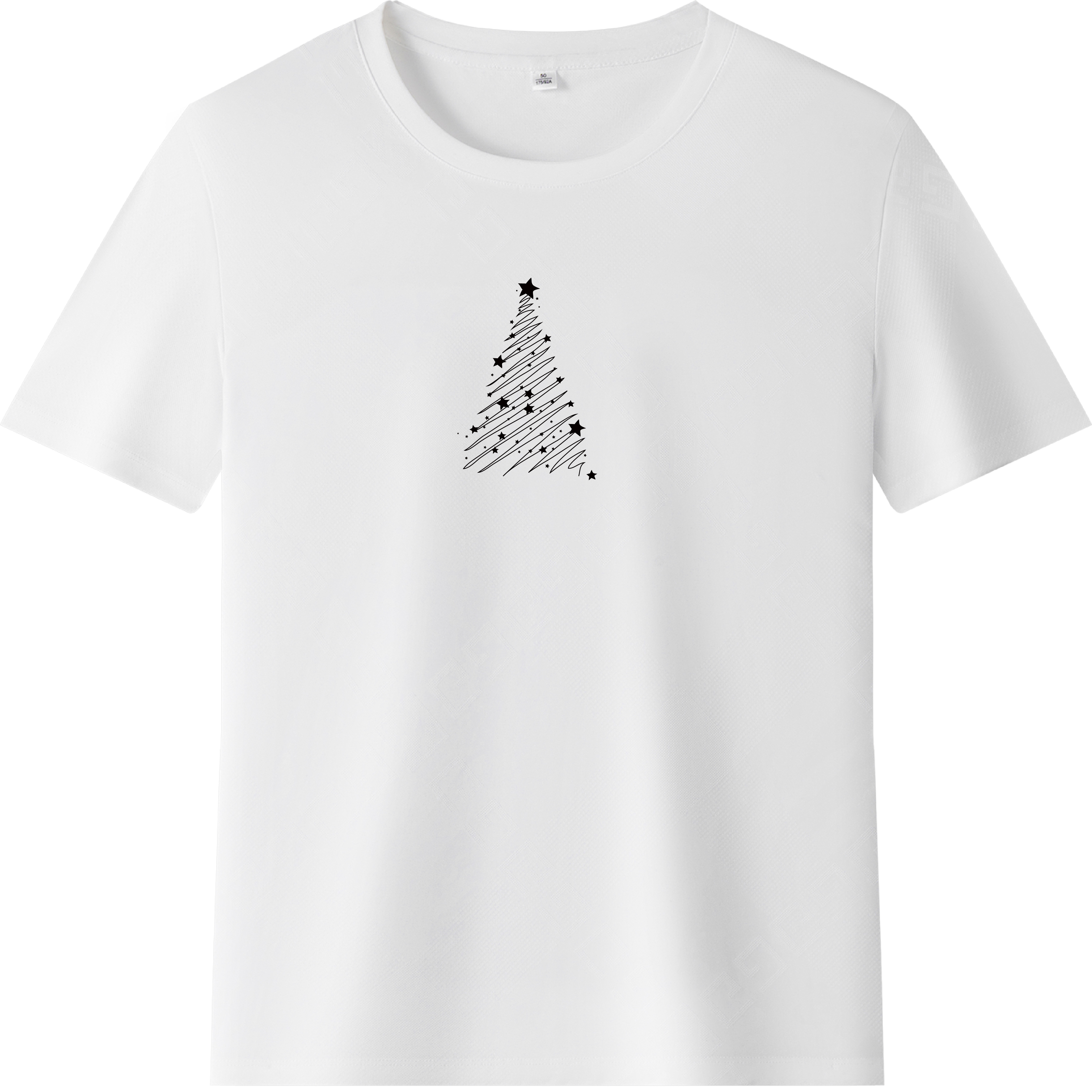 Adulte T-Shirt Arbre de Noël Monochrome Pour Noël Ver.5