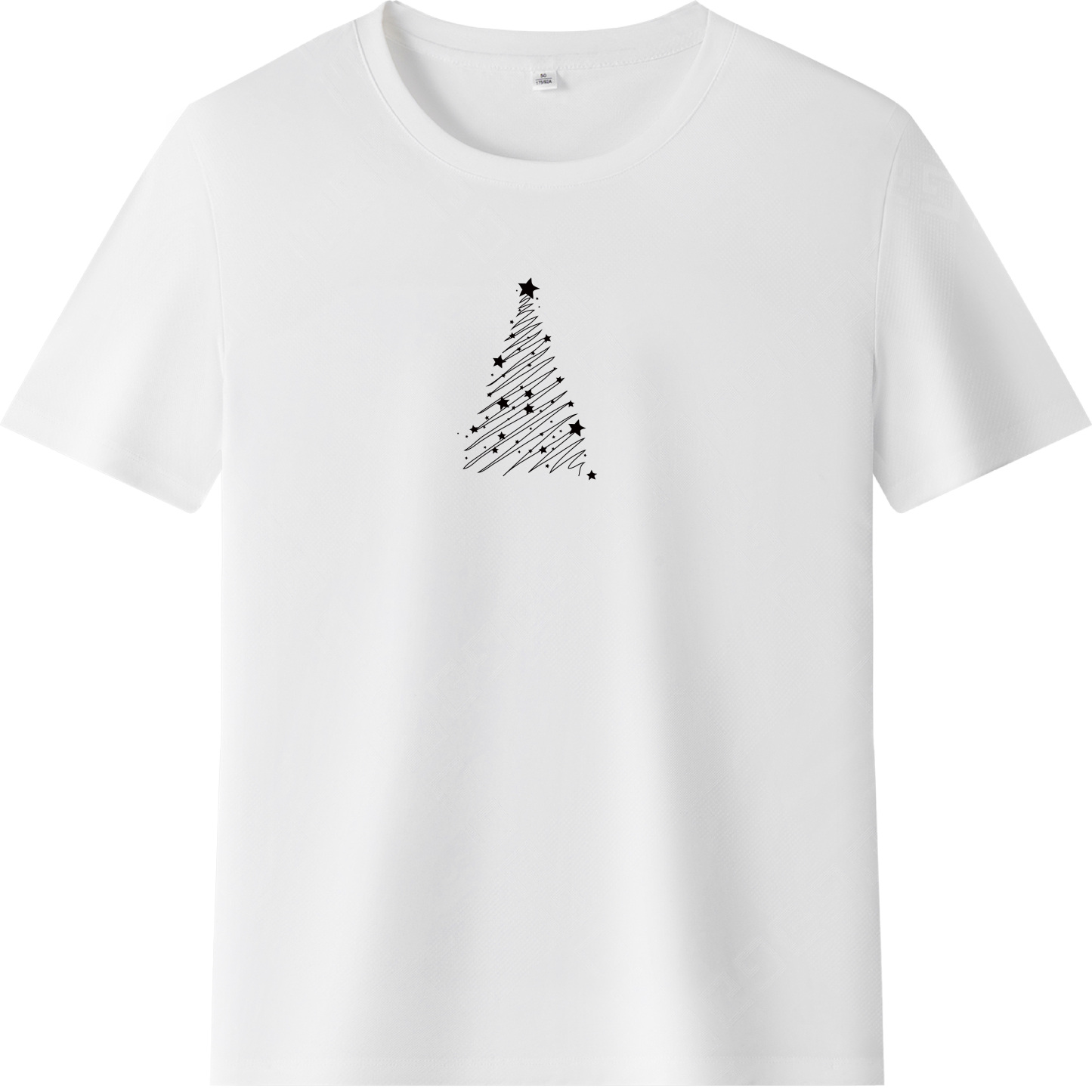 Adulte T-Shirt Arbre de Noël Monochrome Pour Noël Ver.5