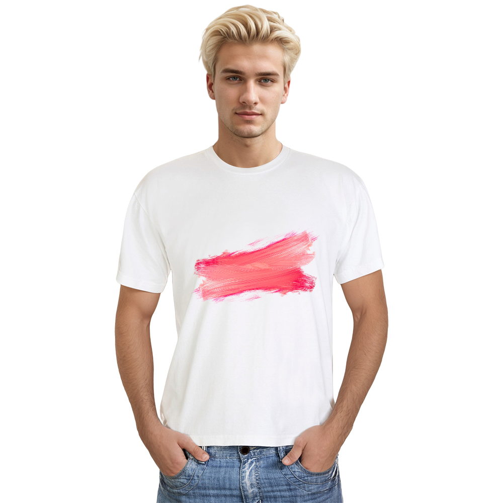 T-shirt Adulte Couleurs de Peinture à l'Huile Rose Costume