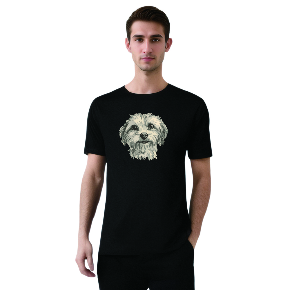 Animal Esquisse d'un Chiot Mignon T-shirt Ver.F