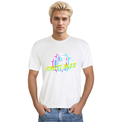 T-shirt Blanc et Noir 'Crest Jazz' Costume Ver.E