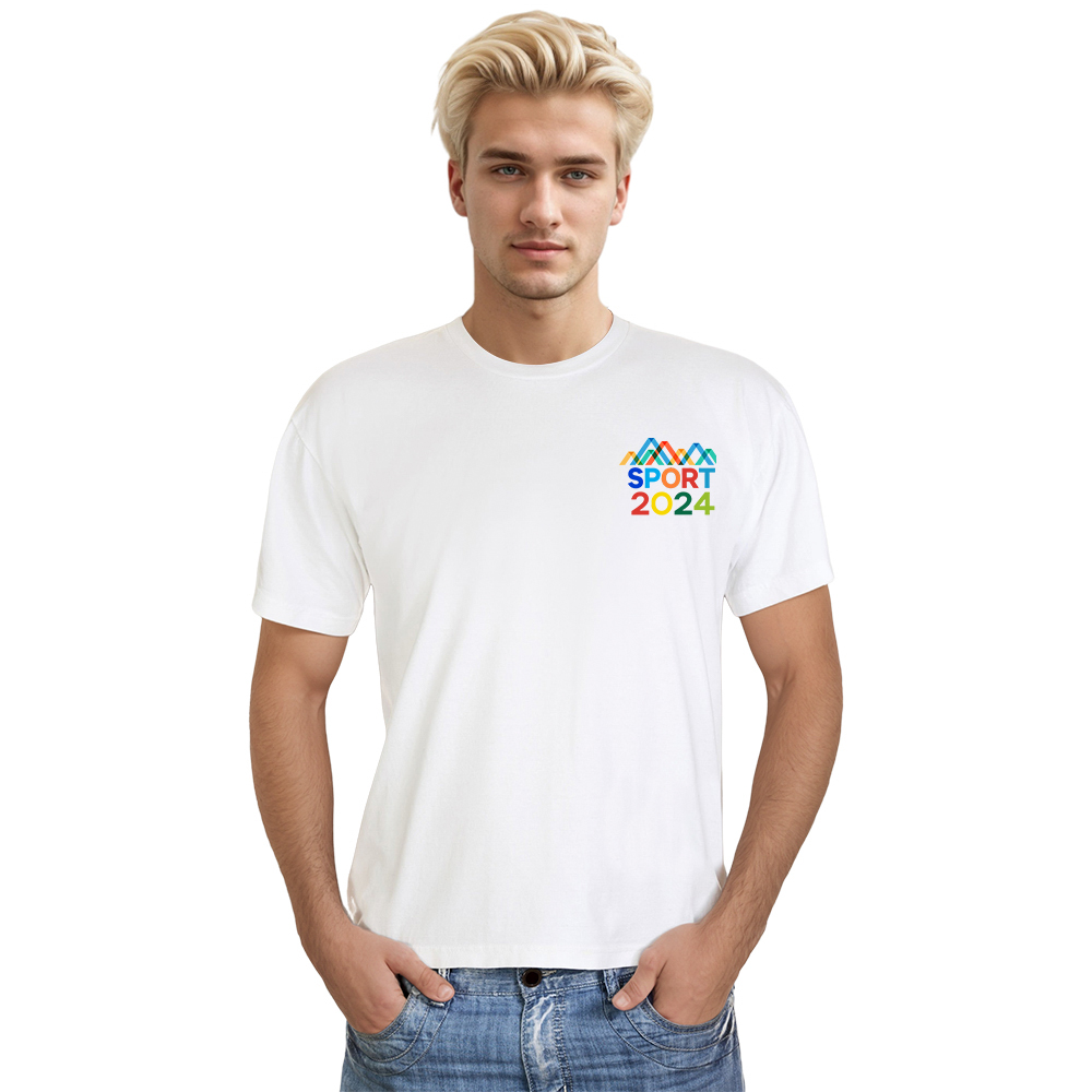 T-shirt Blanc et Noir 'Sport 2024' Ver.5