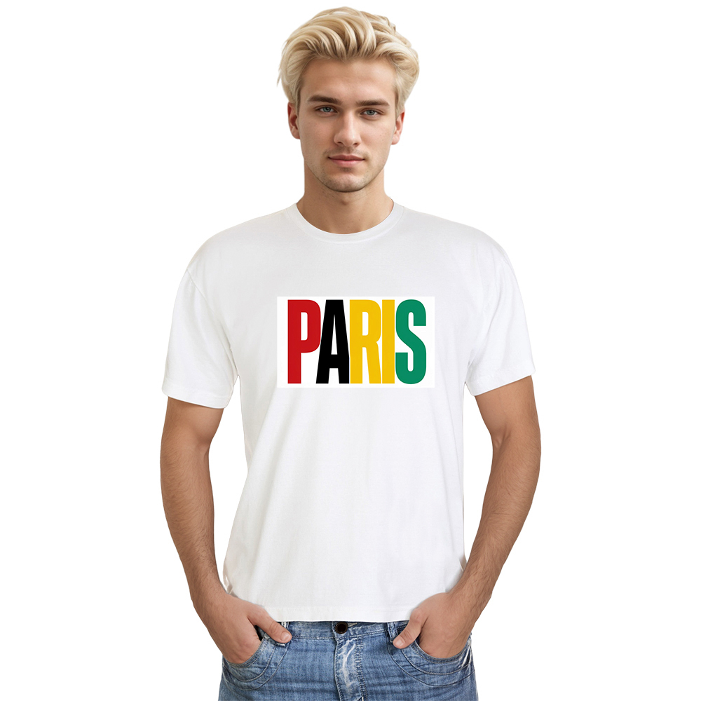 T-shirt Blanc et Noir 'Paris' Ver.F