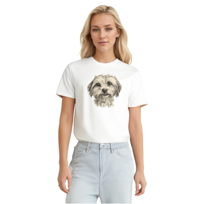 Animal Esquisse d'un Chiot Mignon T-shirt Ver.F
