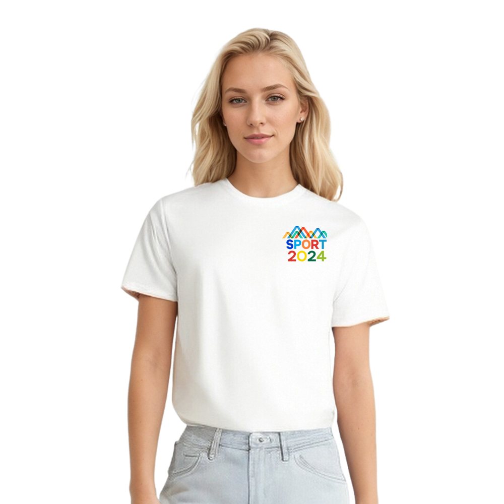 T-shirt Blanc et Noir 'Sport 2024' Ver.5