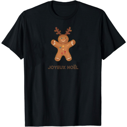 T-shirt Bonhomme de Pain d'Epices Pour Noël