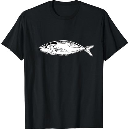 T-shirt Blanc et Noir Le Poisson