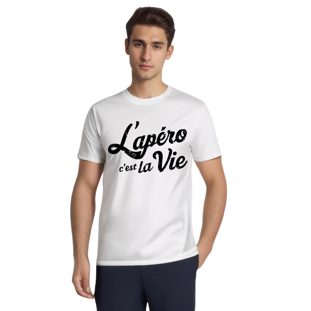 T-shirt 'L’apéro c’est la vie' Ver.2