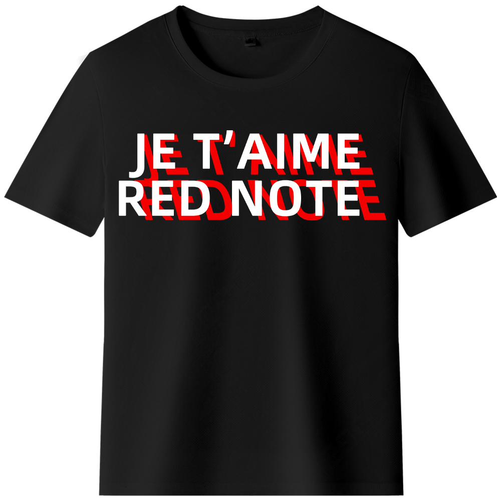 T-shirt Texte 'Je t’aime Red Note' Ver.2