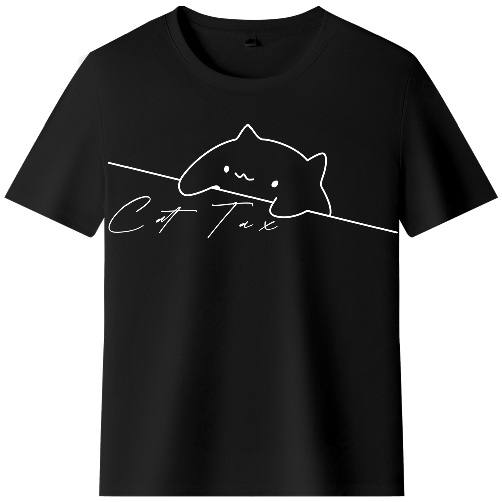 T-shirt Texte 'Cat Tax' Ver.2