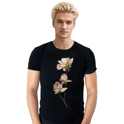 T-shirt Adulte Vintage Rose Blanche Costume