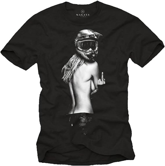 T-Shirt Noir Personnalisé Moto Costume