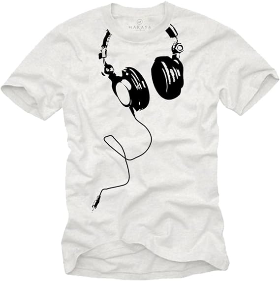 T-shirt Adulte Casque Headphones Rétro Musique Costume