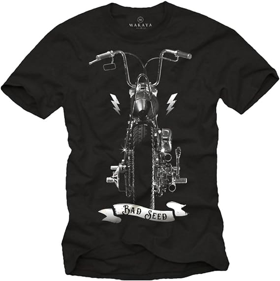 T-shirt Moto Vintage Bad Seed Custom Bike Cadeau Motard Original