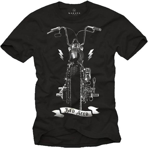 T-shirt Moto Vintage Bad Seed Custom Bike Cadeau Motard Original