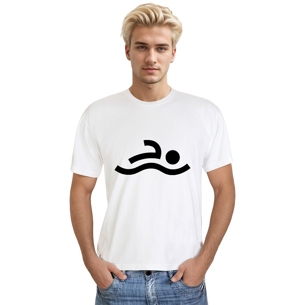 T-shirt Adulte Lignes Simples La Natation Costume