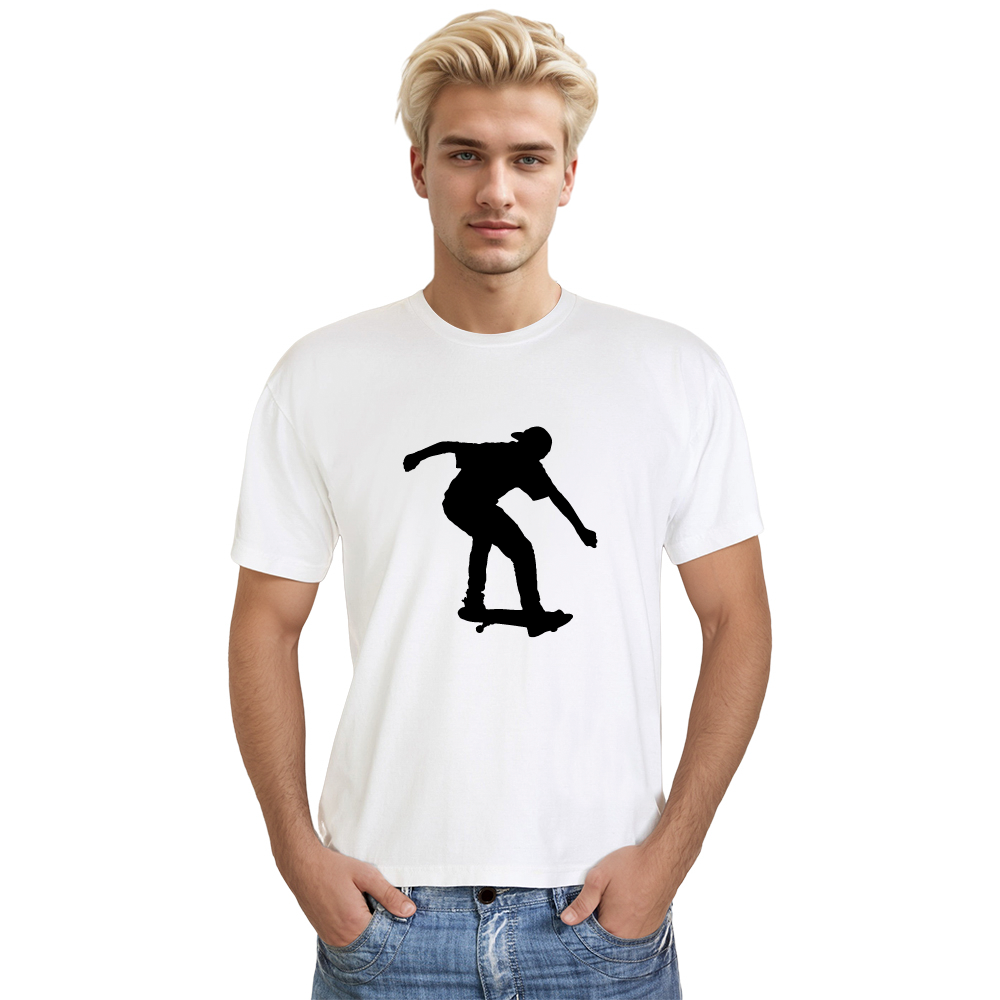 T-shirt Adulte Lignes de Skateboard Simples