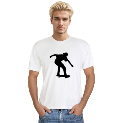 T-shirt Adulte Lignes de Skateboard Simples