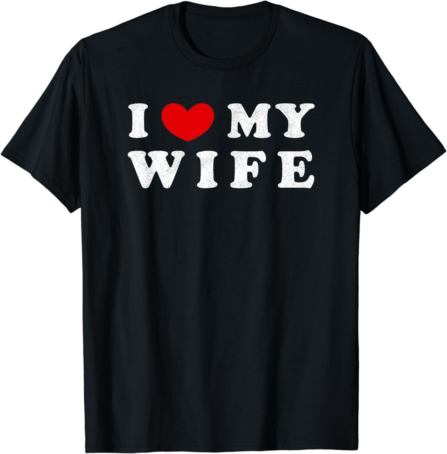 T-shirt Adulte Noir 'I Love My Wife' Costume