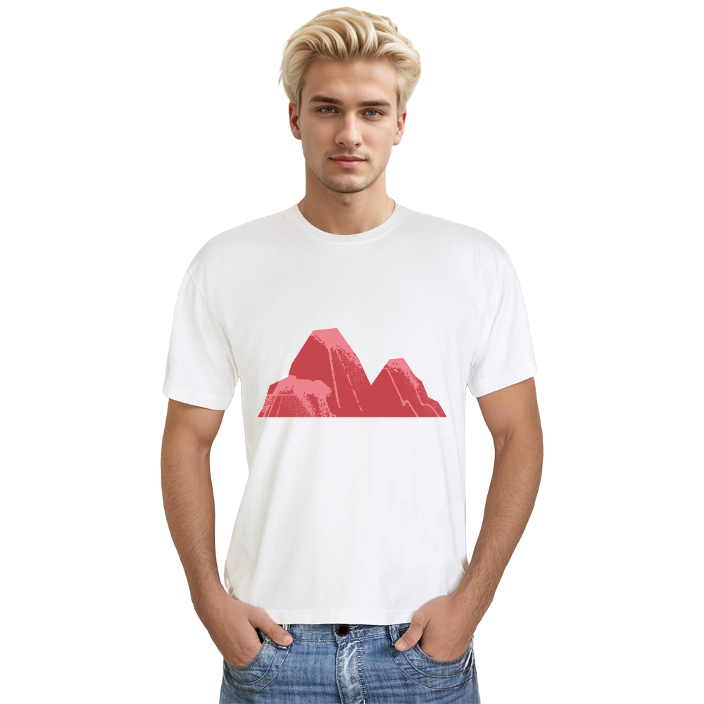 T-shirt Adulte Montagne Rose Costume