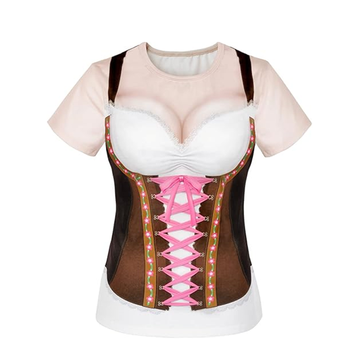 T-Shirt Femme Bavarois d'Oktoberfest Costume