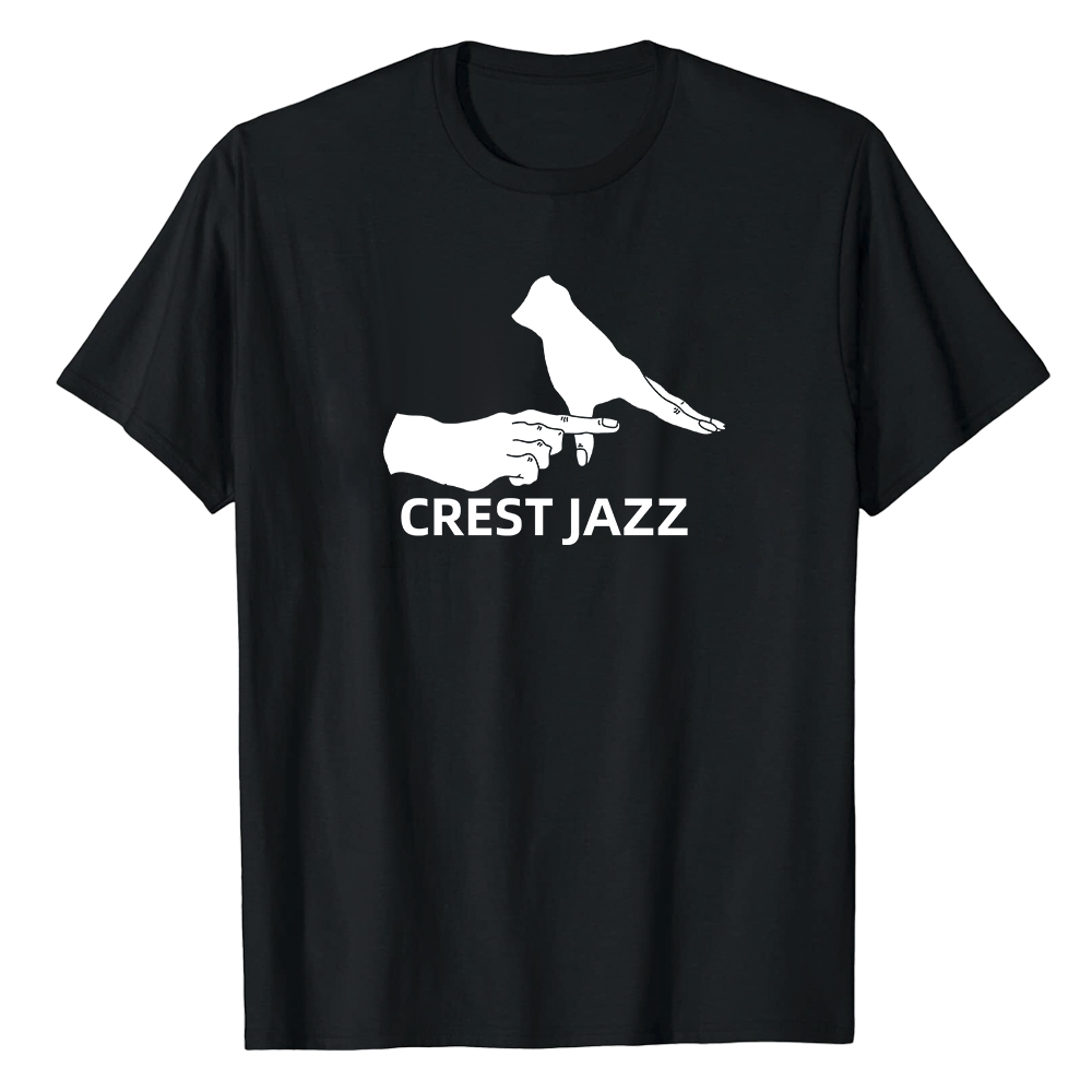 T-shirt Blanc et Noir 'Crest Jazz' Costume