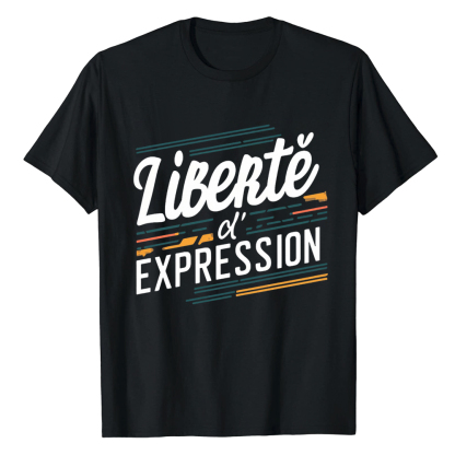 T-shirt Texte 'Liberté d'Expression' Costume