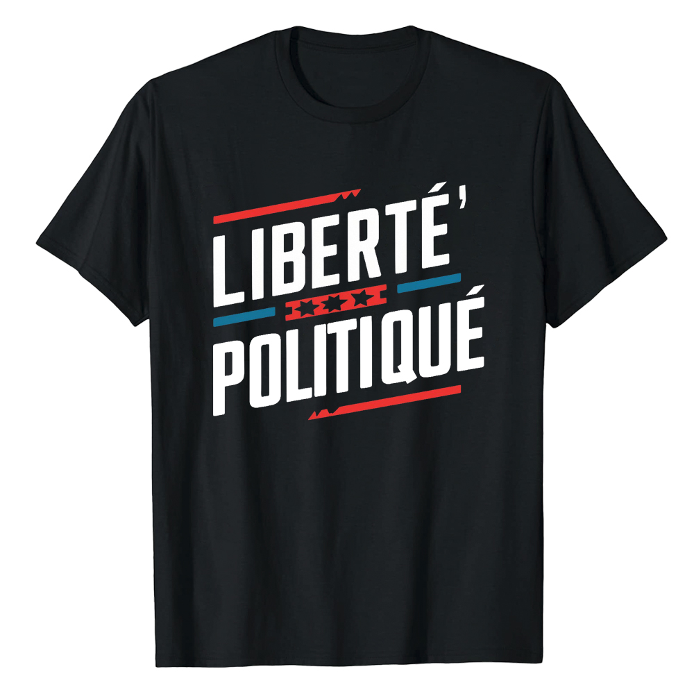 T-shirt Texte 'Liberté Politique' Costume