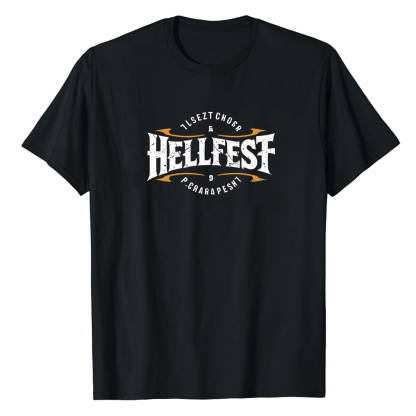 T-shirt Texte Uniquement 'Hellfest' Costume Ver.E