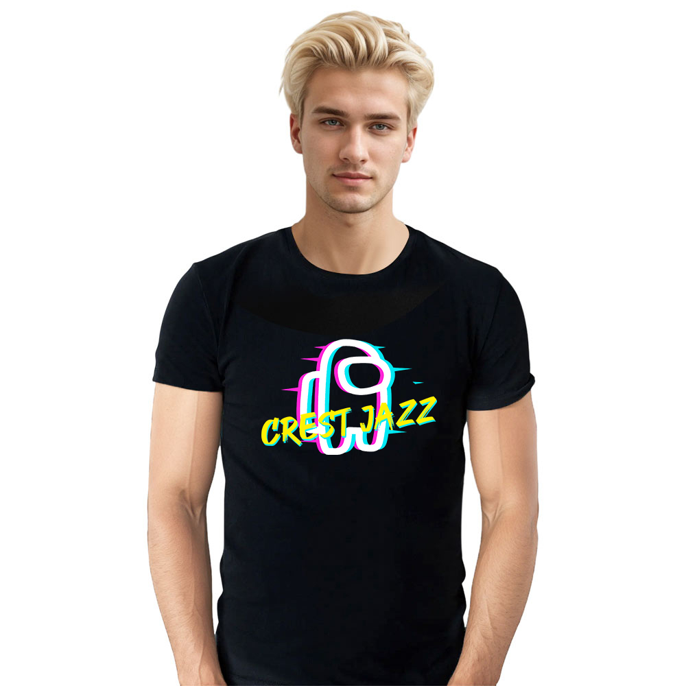 T-shirt Blanc et Noir 'Crest Jazz' Costume Ver.E