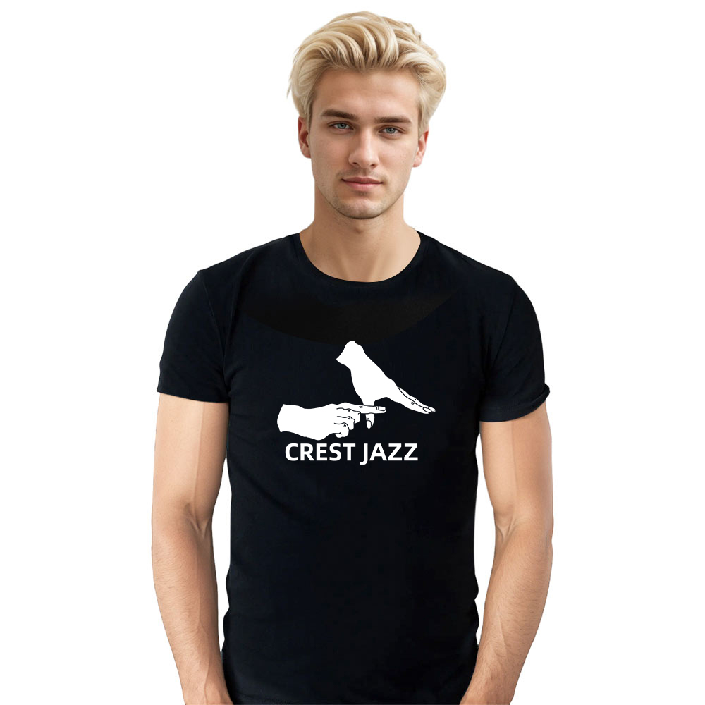 T-shirt Blanc et Noir 'Crest Jazz' Costume