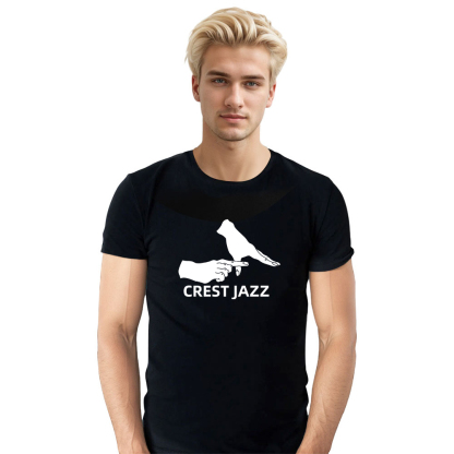 T-shirt Blanc et Noir 'Crest Jazz' Costume
