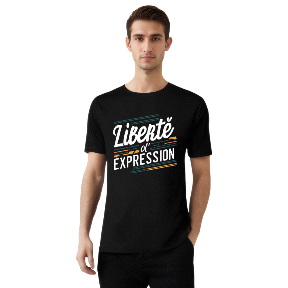 T-shirt Texte 'Liberté d'Expression' Costume