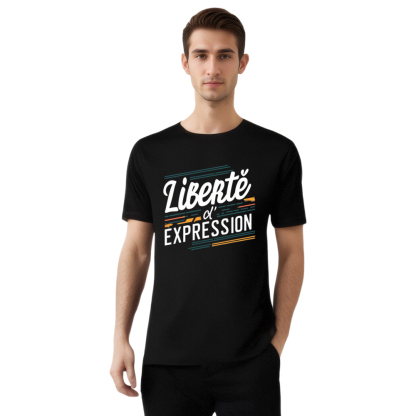 T-shirt Texte 'Liberté d'Expression' Costume