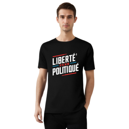 T-shirt Texte 'Liberté Politique' Costume